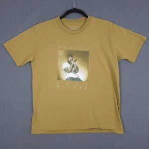 Post Malone Austin T-Shirt Size XL Mustard Yellow Short Sleeve Tour Merch 2023